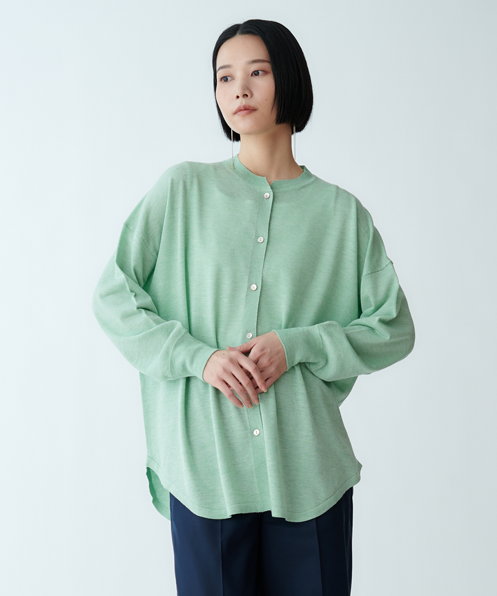 シャツテールニット