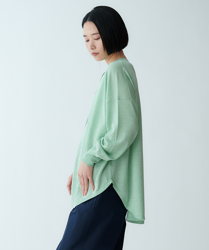 シャツテールニット