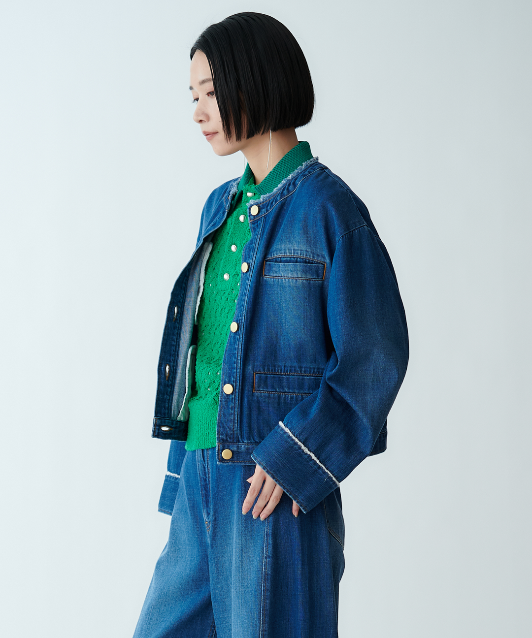 Denim blouson