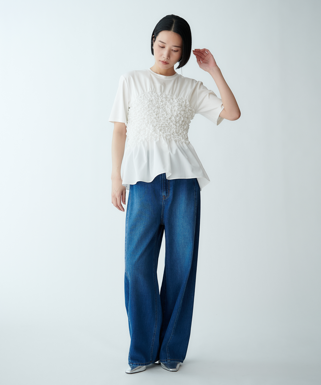 バルーンシルエットデニムパンツ