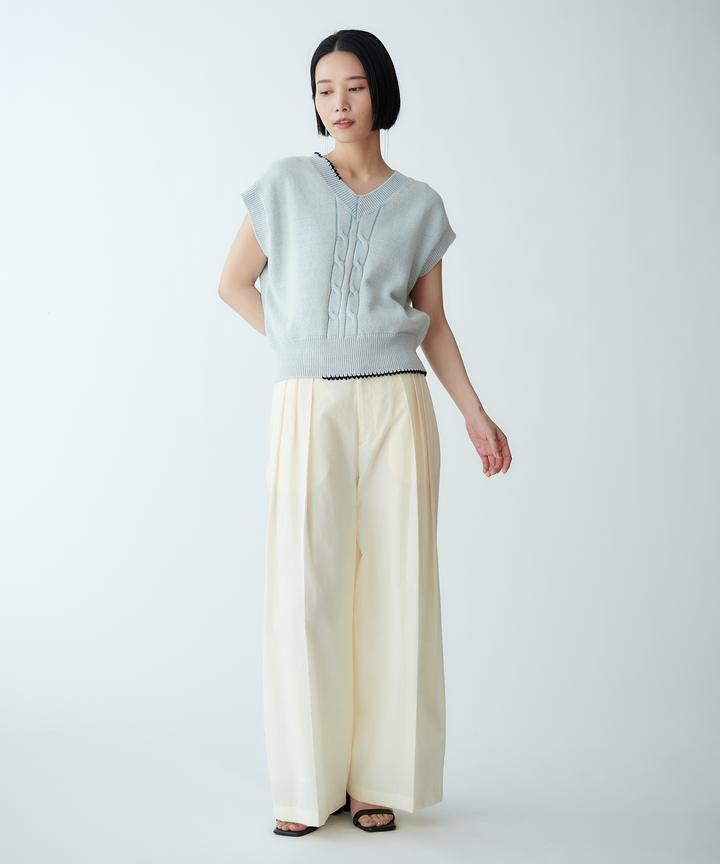 タンブラータックワイドパンツ