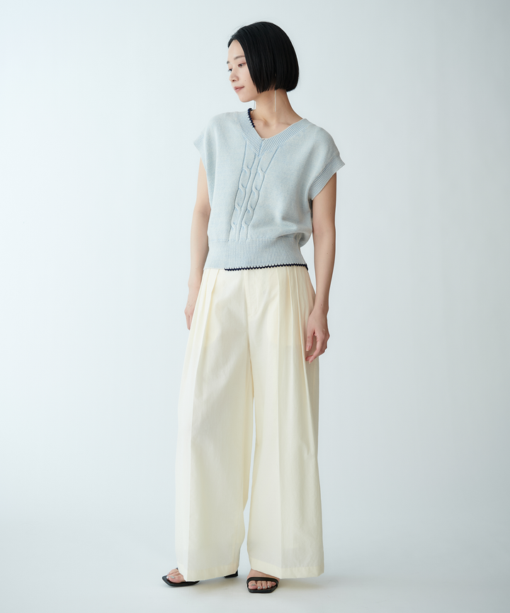 タンブラータックワイドパンツ