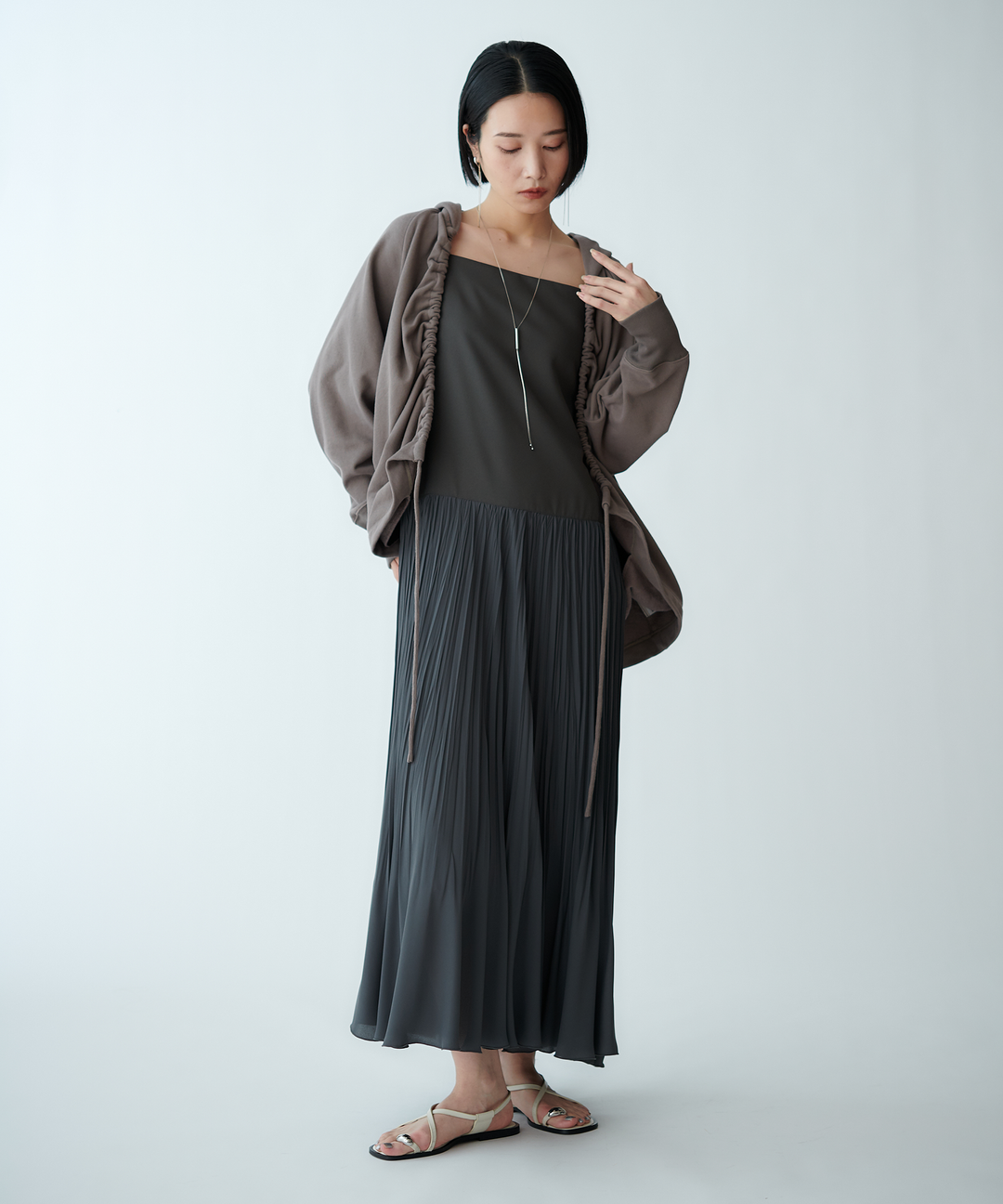 ジョーゼットシフォンキャミワンピース