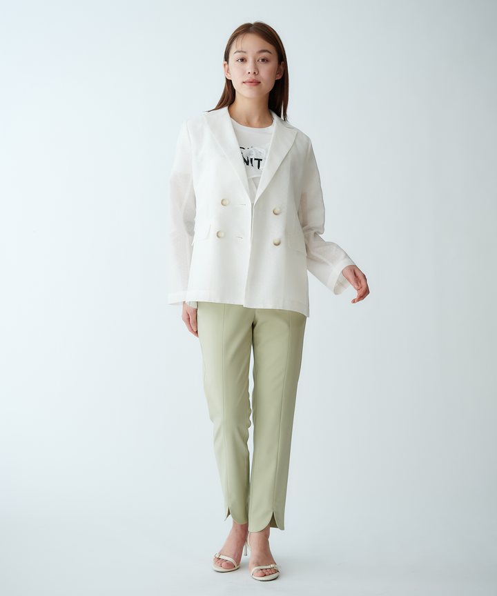 ラウンドスリットテーパードパンツ