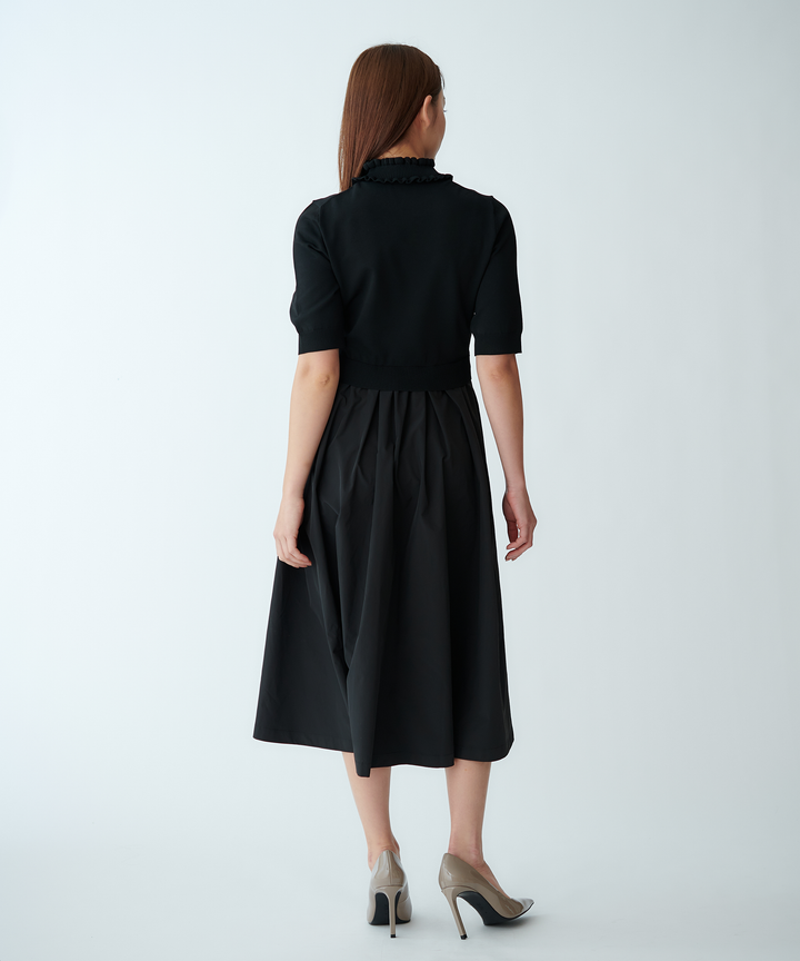 異素材ドッキングワンピース