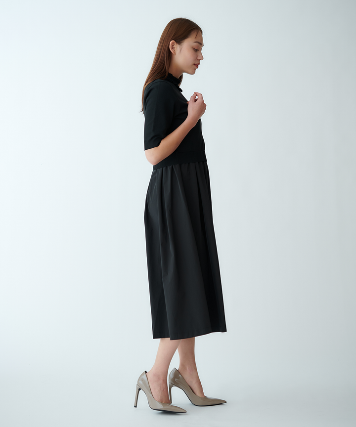 異素材ドッキングワンピース