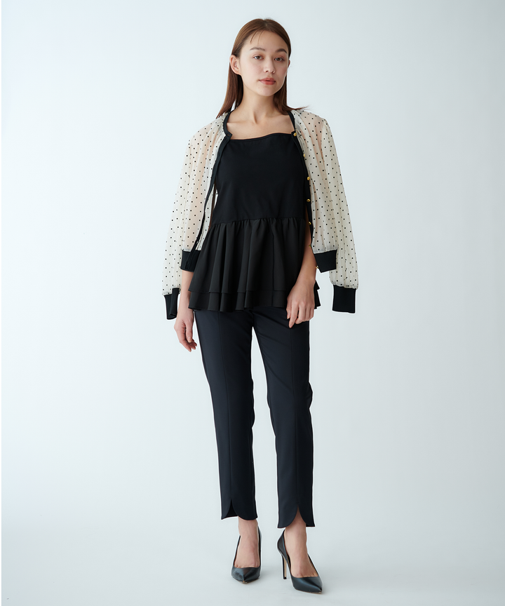 ドットシアーカーディガン