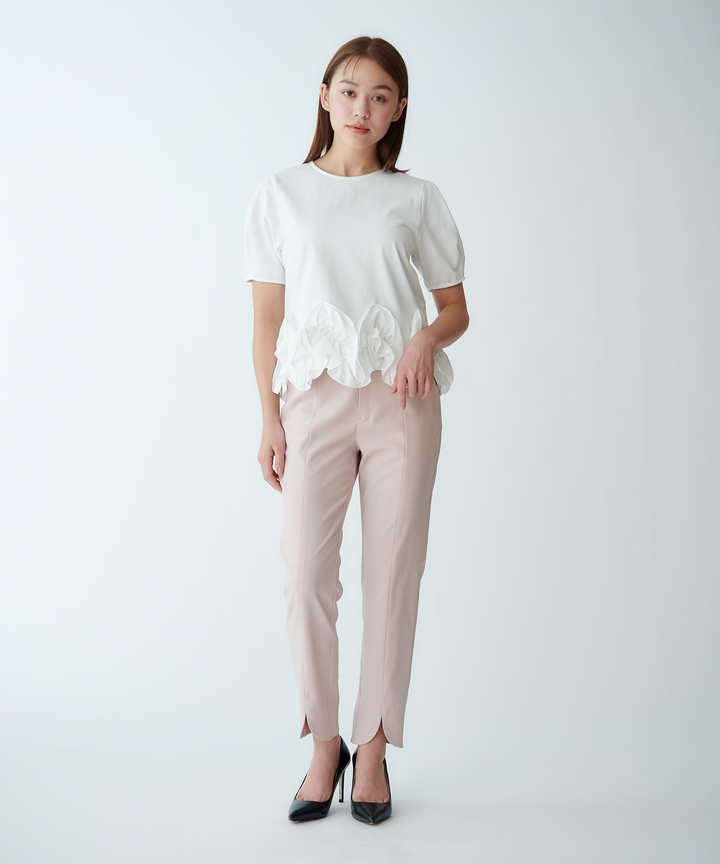 ラウンドスリットテーパードパンツ