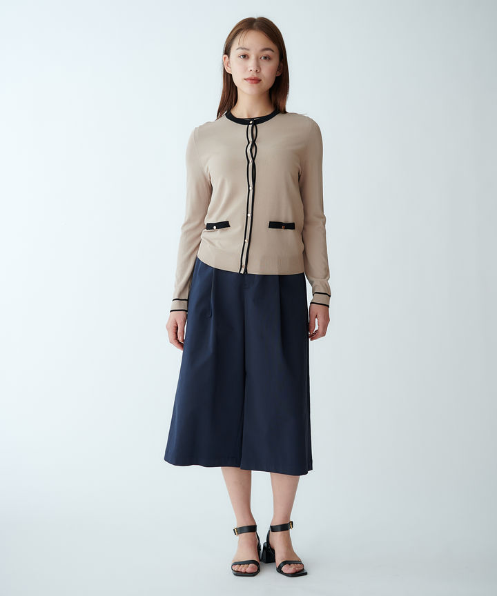 配色ラインニットカーディガン