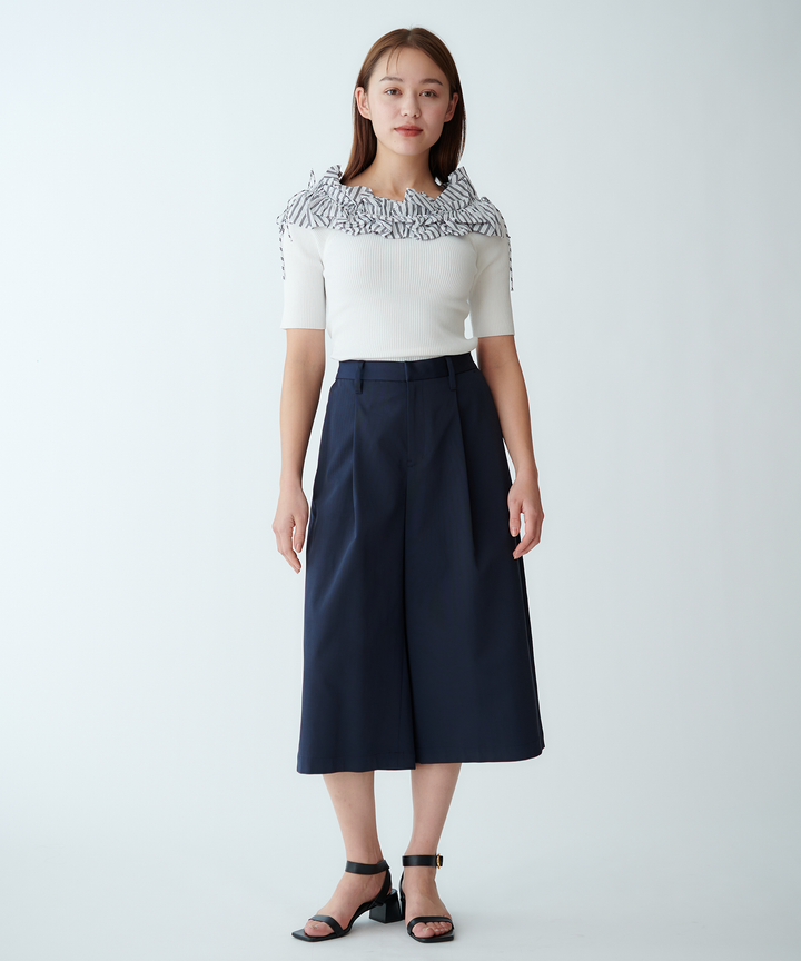 フロントタックガウチョパンツ