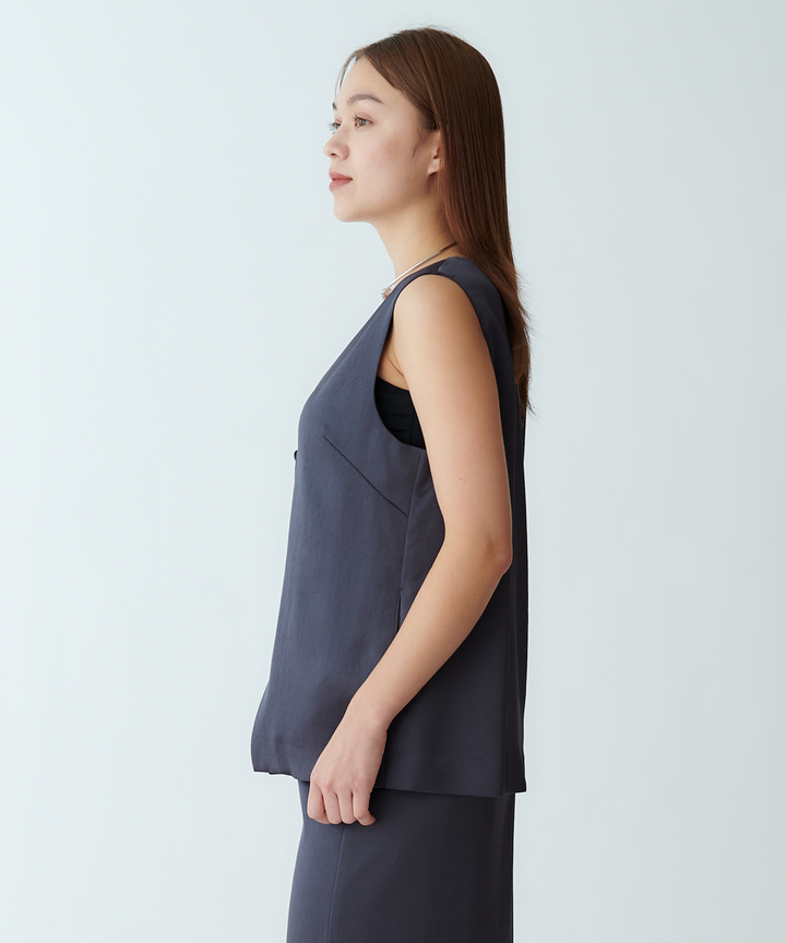 ヴィンテージサテンVネックベスト