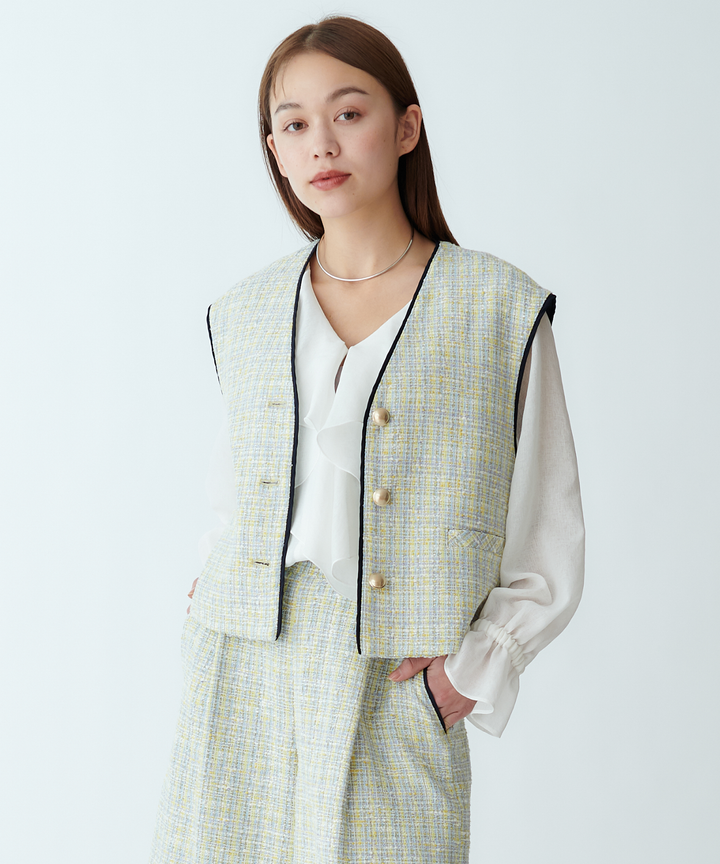 ファンシーツイードベスト