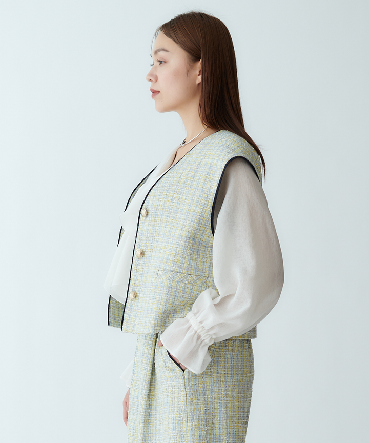 ファンシーツイードベスト