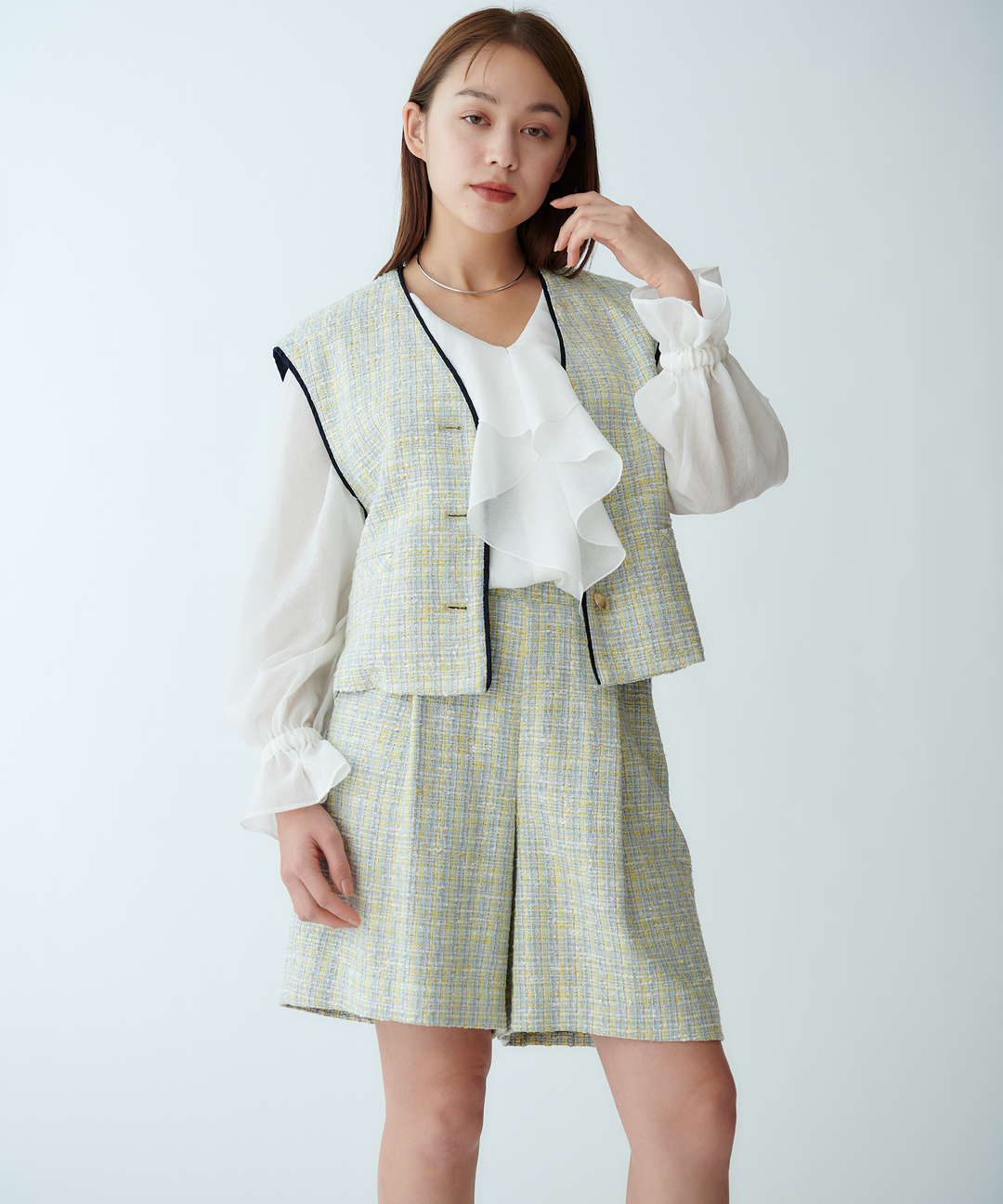 ファンシーツイードベスト