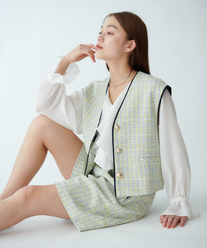 ファンシーツイードベスト