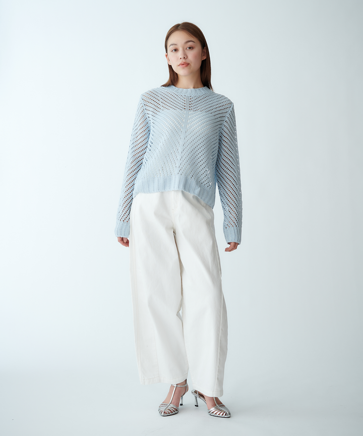 シアーニットトップス