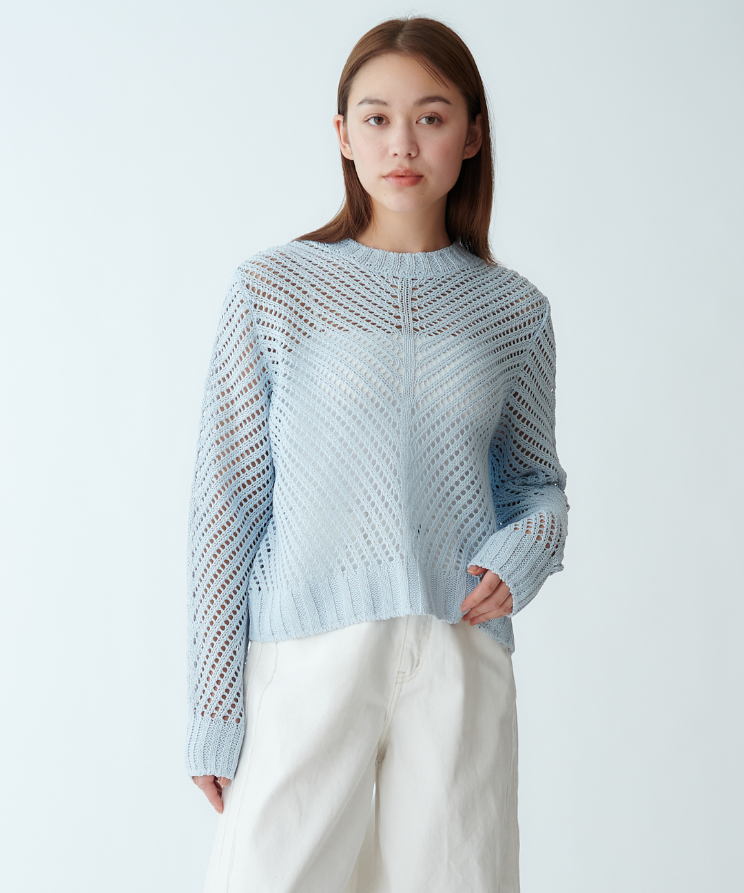 シアーニットトップス