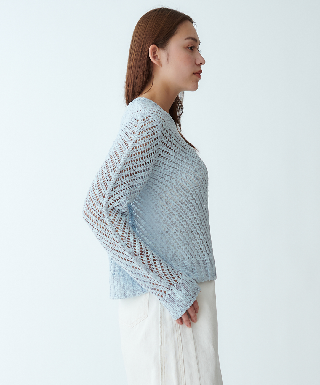 シアーニットトップス