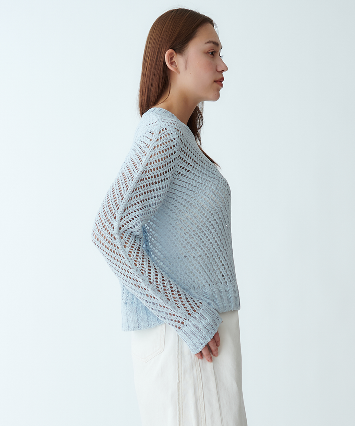 シアーニットトップス