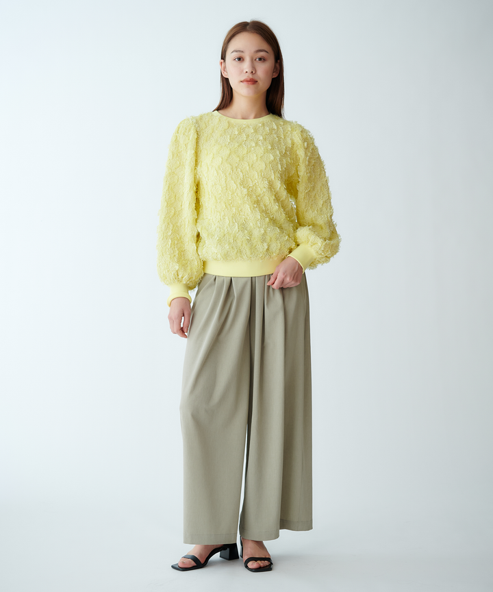 タックワイドシルエットパンツ