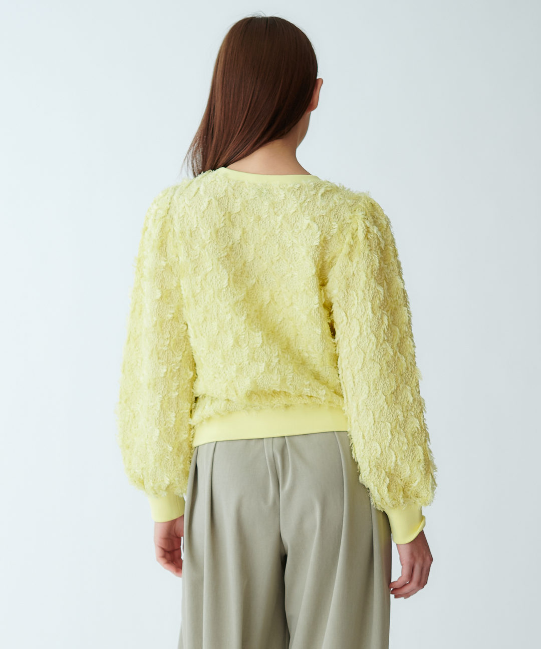 フリンジカットジャカードトップス