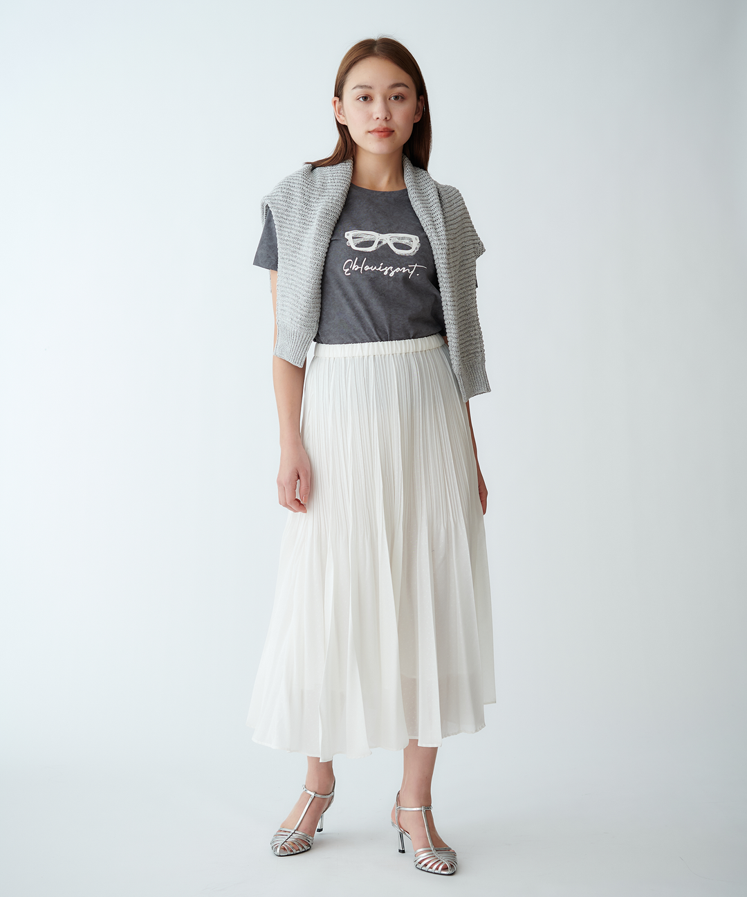 オーガンジープリーツスカート