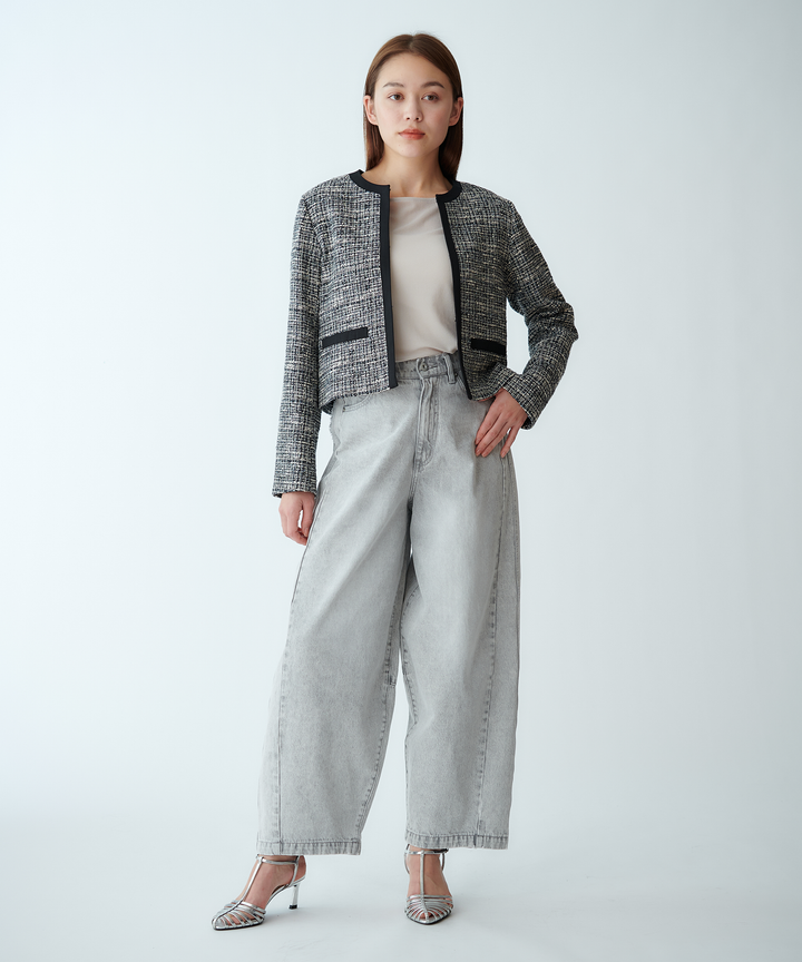 カーブシルエットデニムパンツ