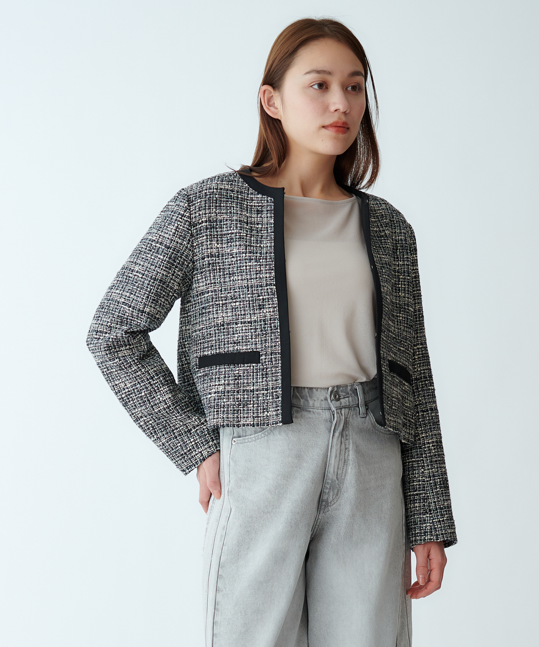 ファンシーツイードショートジャケット