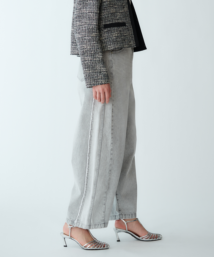 カーブシルエットデニムパンツ