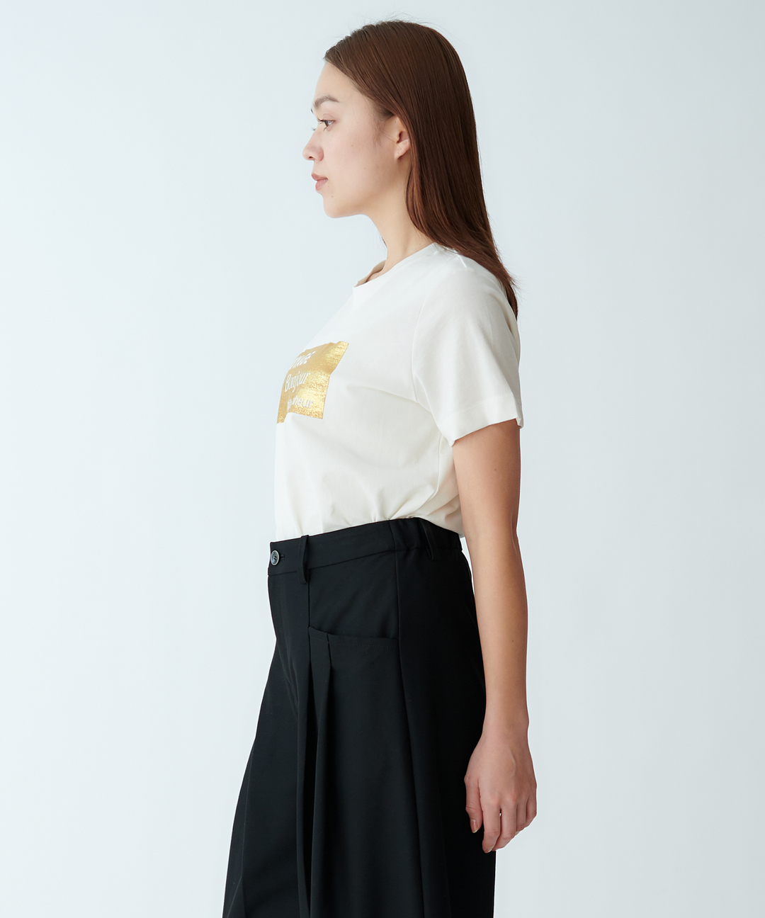 箔プリントロゴTシャツ