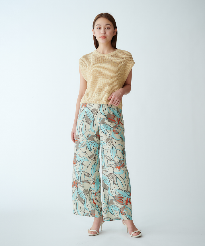 オリジナルフラワープリントパンツ