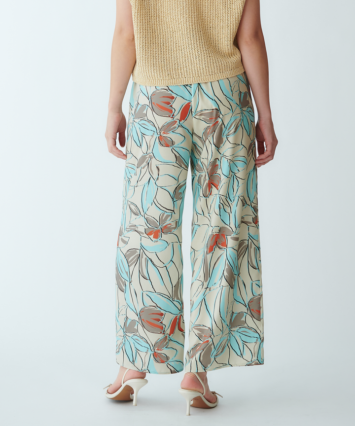 オリジナルフラワープリントパンツ