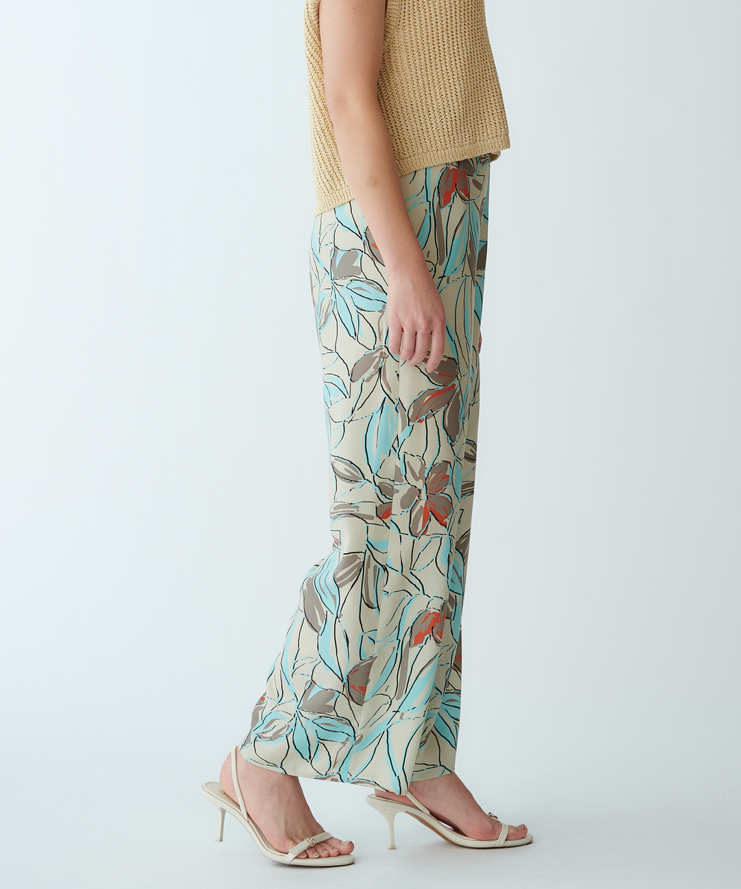 オリジナルフラワープリントパンツ