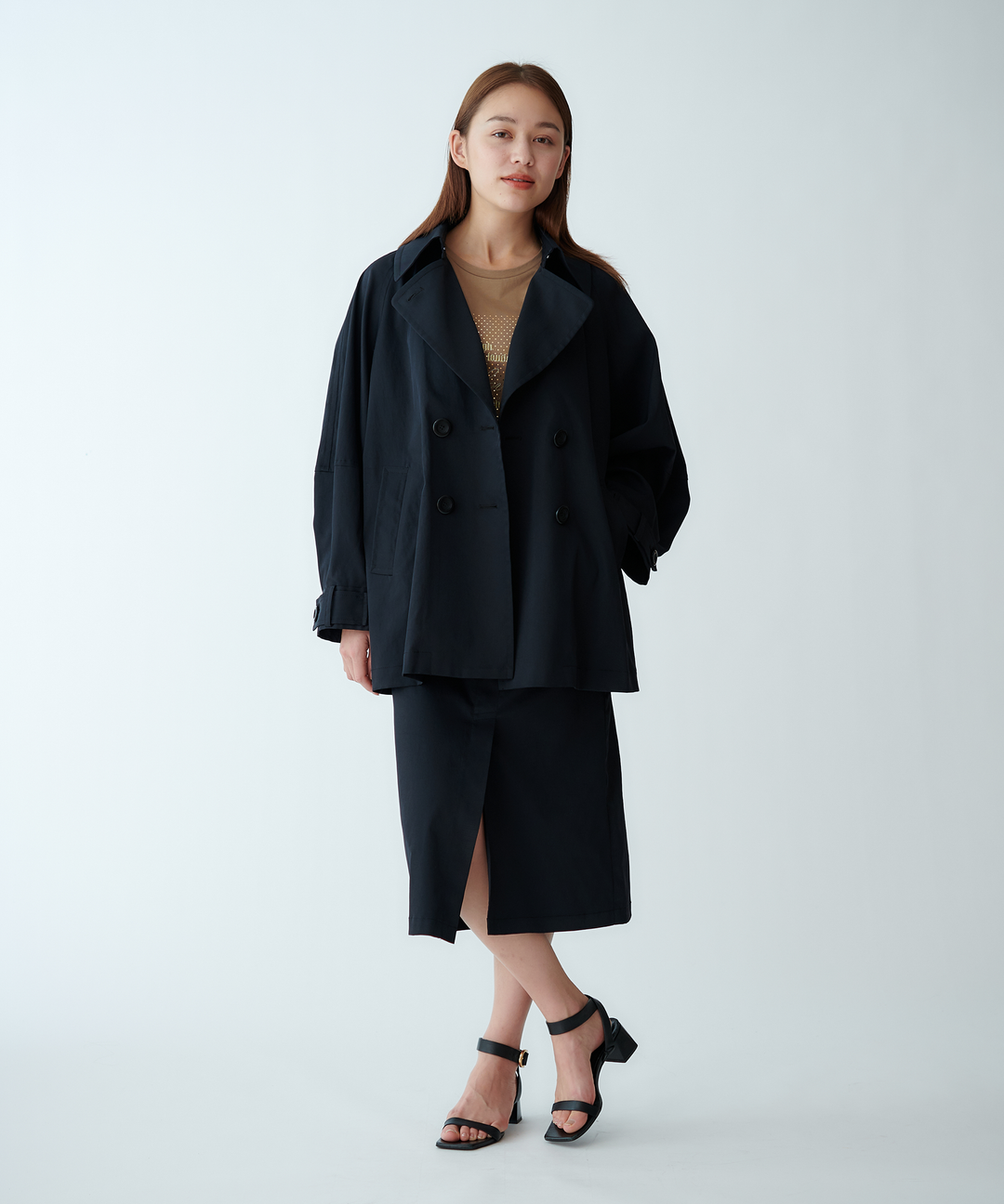 ボリュームスリーブトレンチコート
