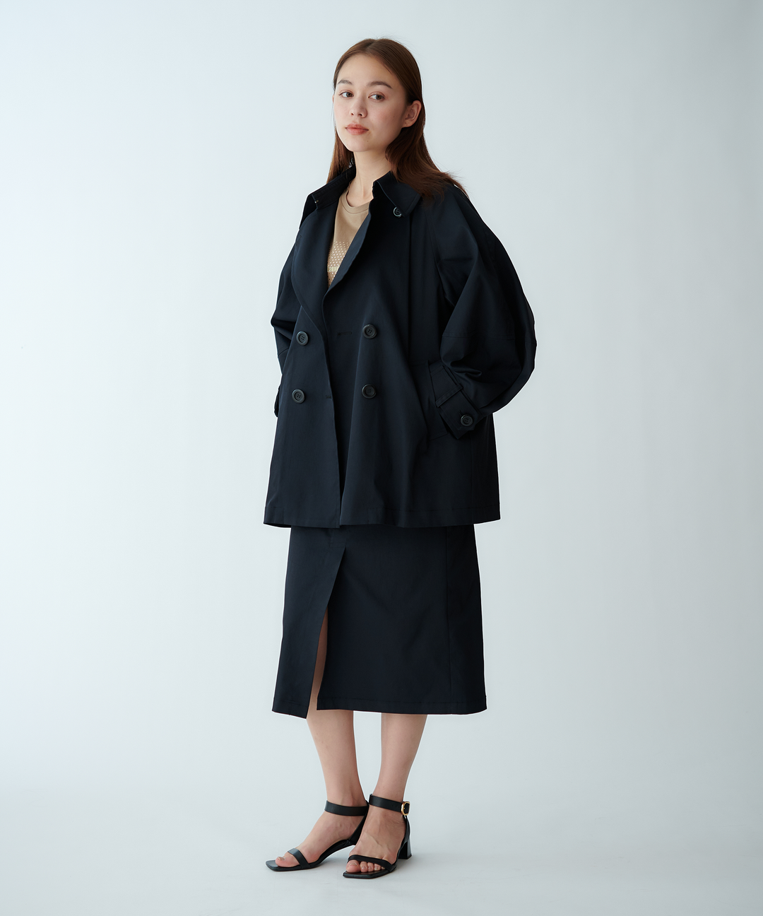 ボリュームスリーブトレンチコート