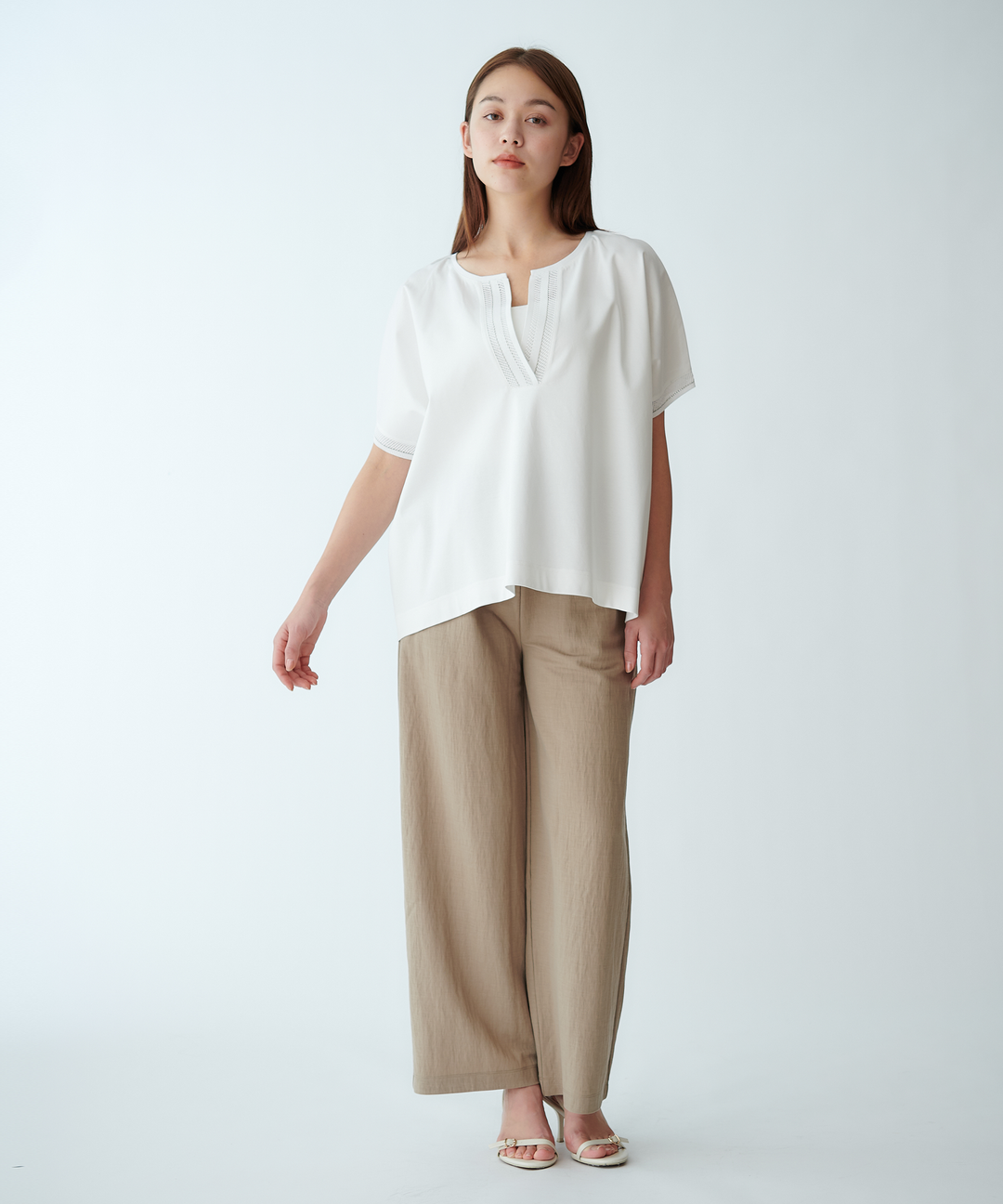 スムースイージーワイドパンツ