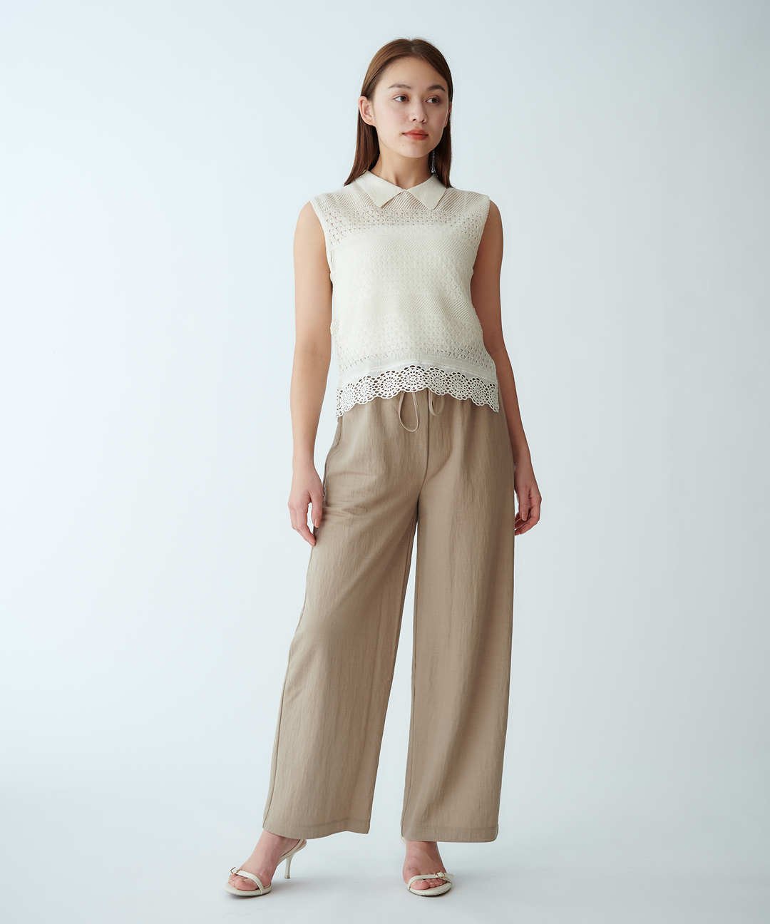 スムースイージーワイドパンツ