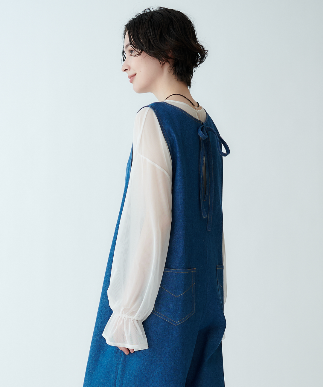 ギャザースリーブブラウス