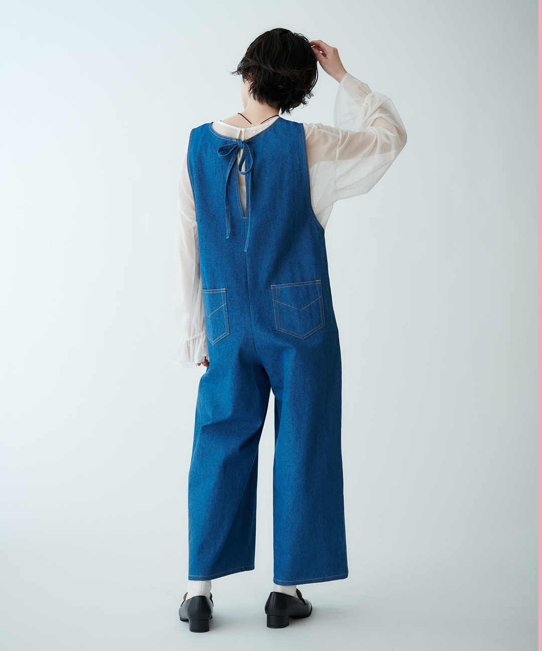 ノースリーブデニムサロペット