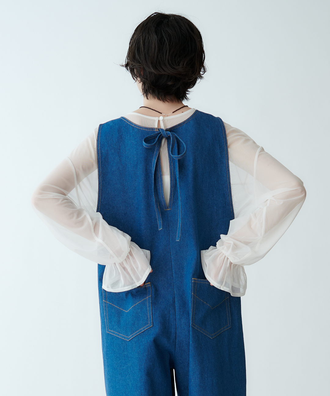 ギャザースリーブブラウス