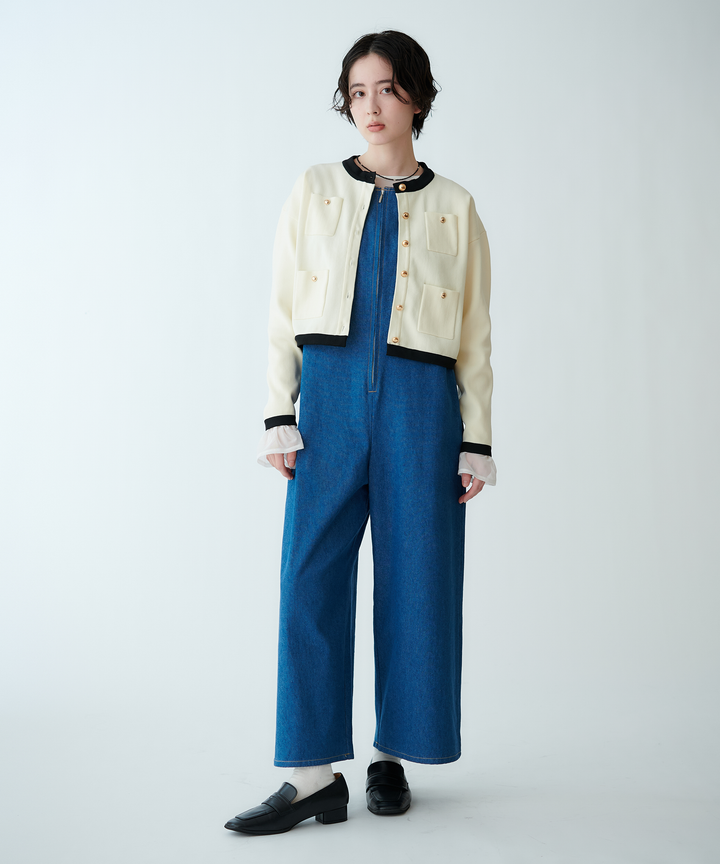 ノースリーブデニムサロペット