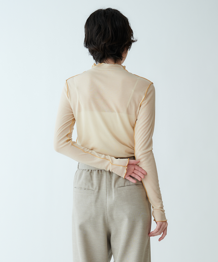 シアーハイネックカットソー