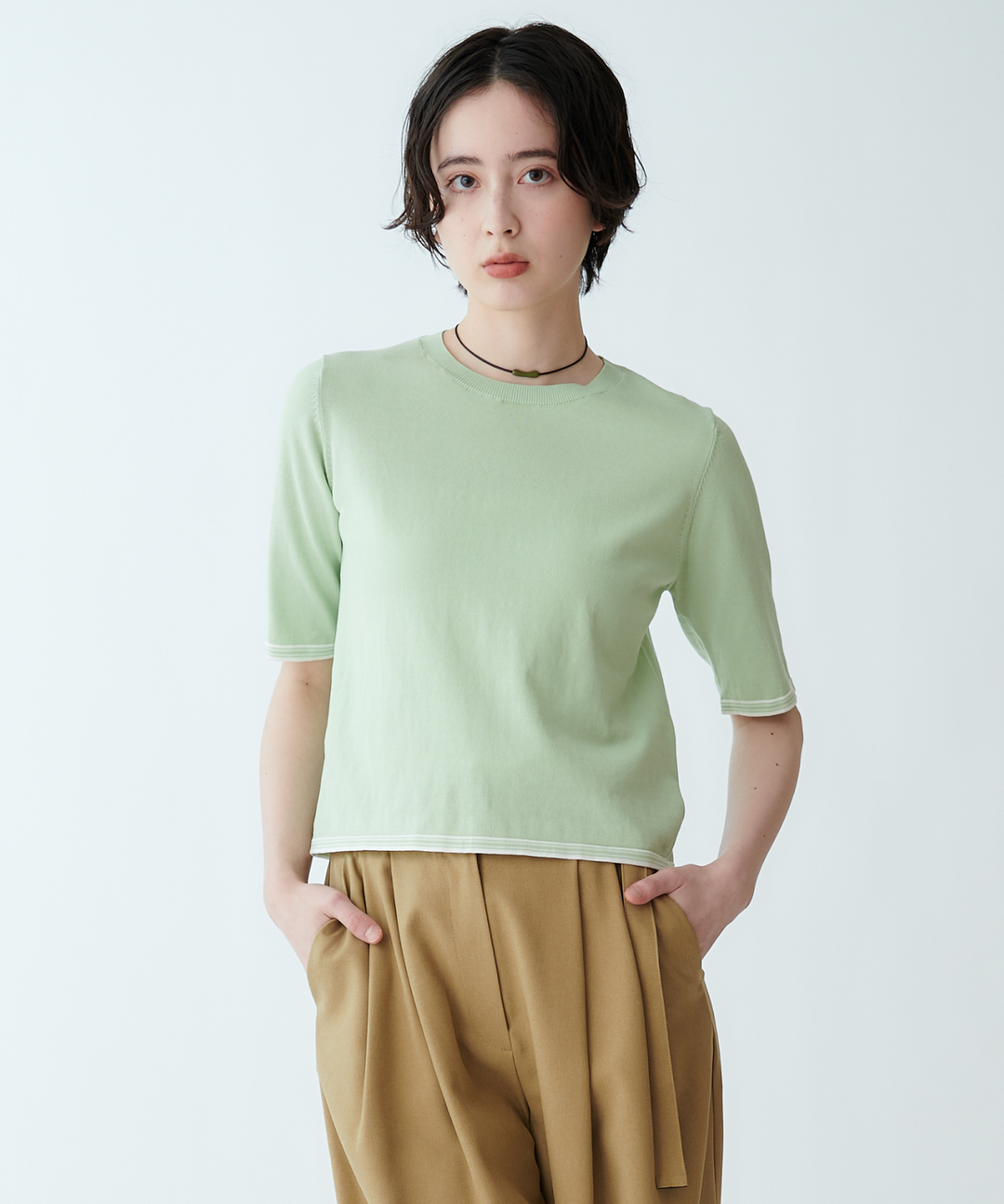 モデル H：165cm / 38 / パステルグリーン