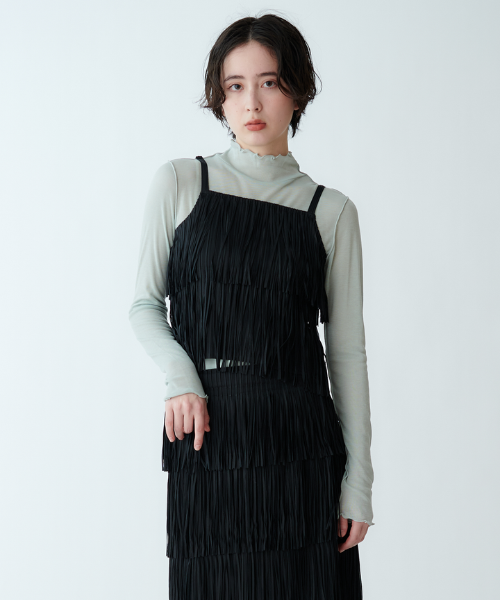 シアーハイネックカットソー