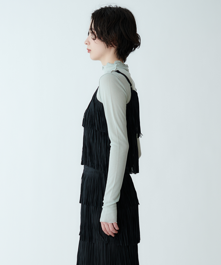 シアーハイネックカットソー