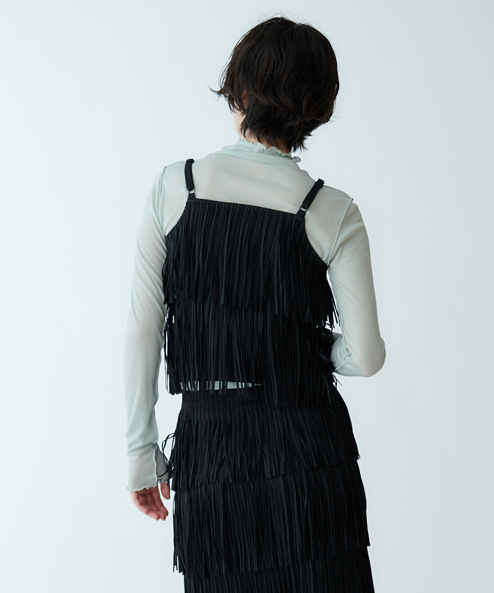 シアーハイネックカットソー