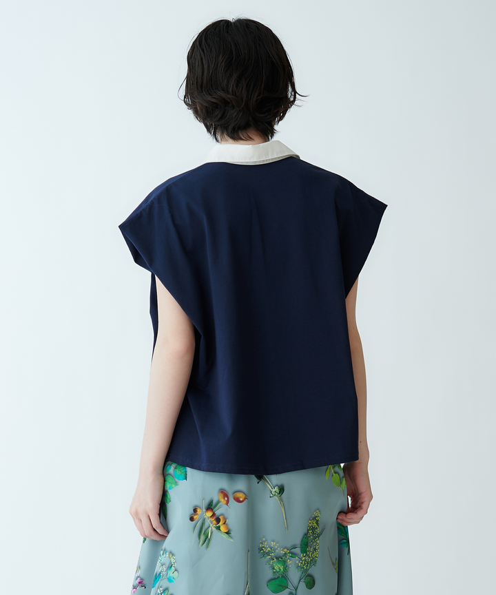 Color Block Cut Blouse