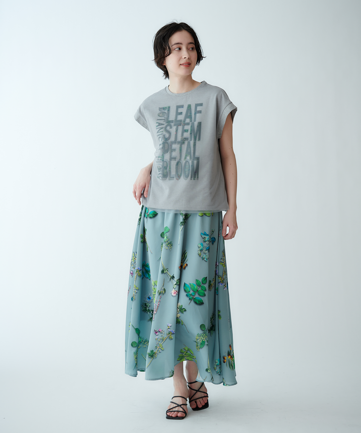 チュールレイヤードカットソー