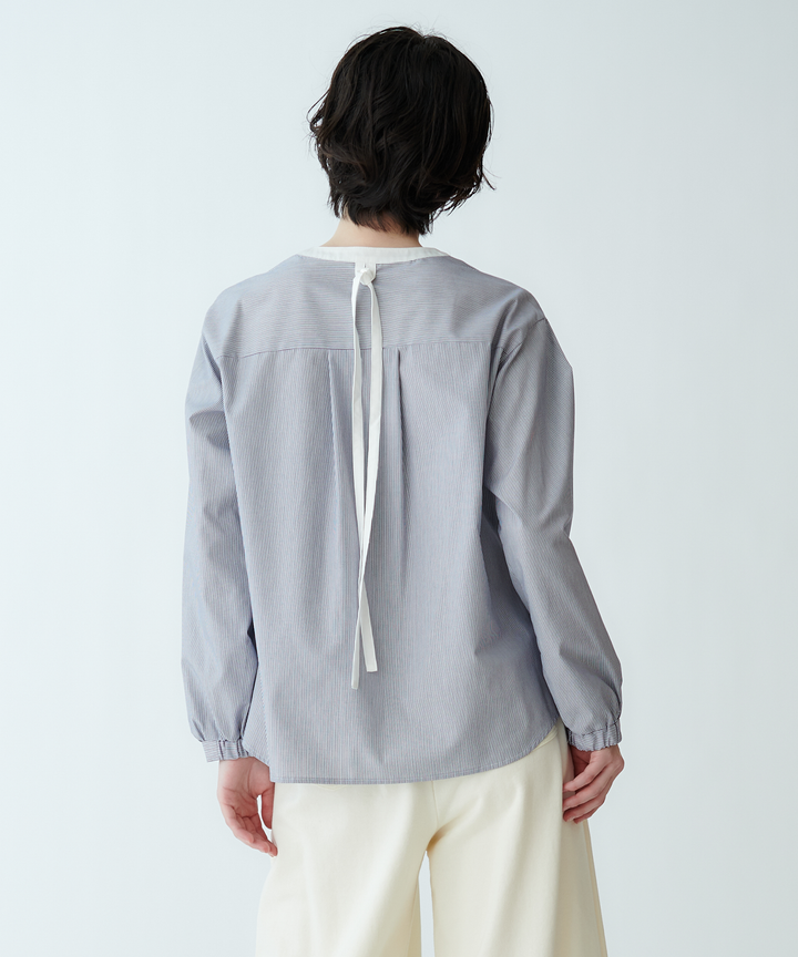 ブロードストライプブラウス