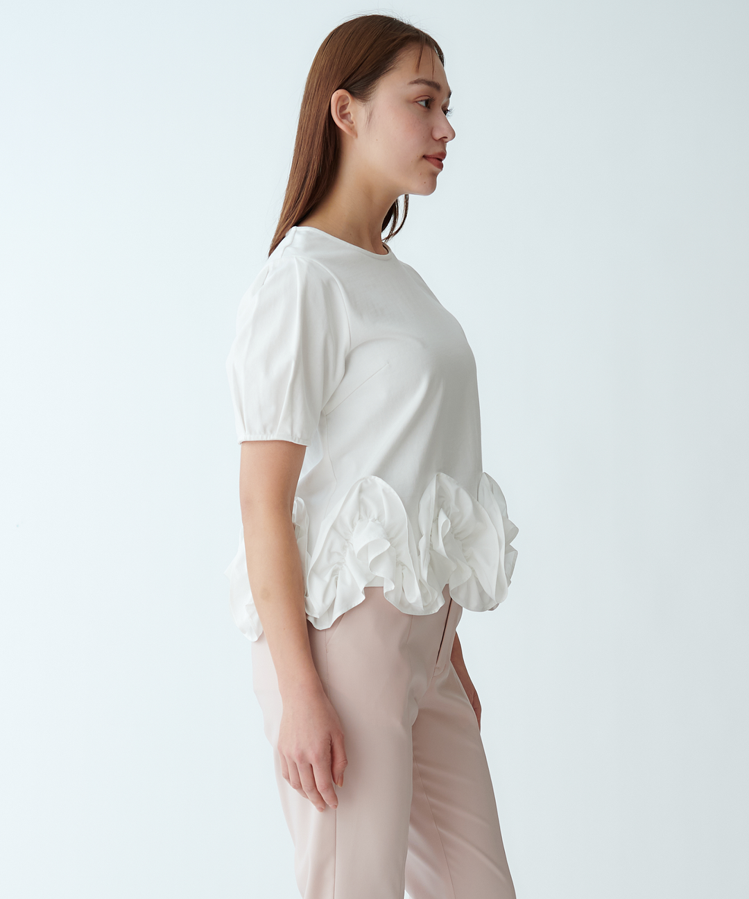 パフスリーブカットソー